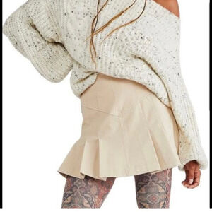 Free People Sugar And Spice Vegan Leather Skirt